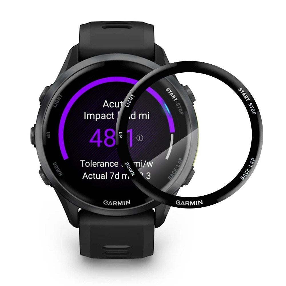 NORTHJO Garmin Forerunner 970 Skärmskydd - Genomskinlig / Svart Kant