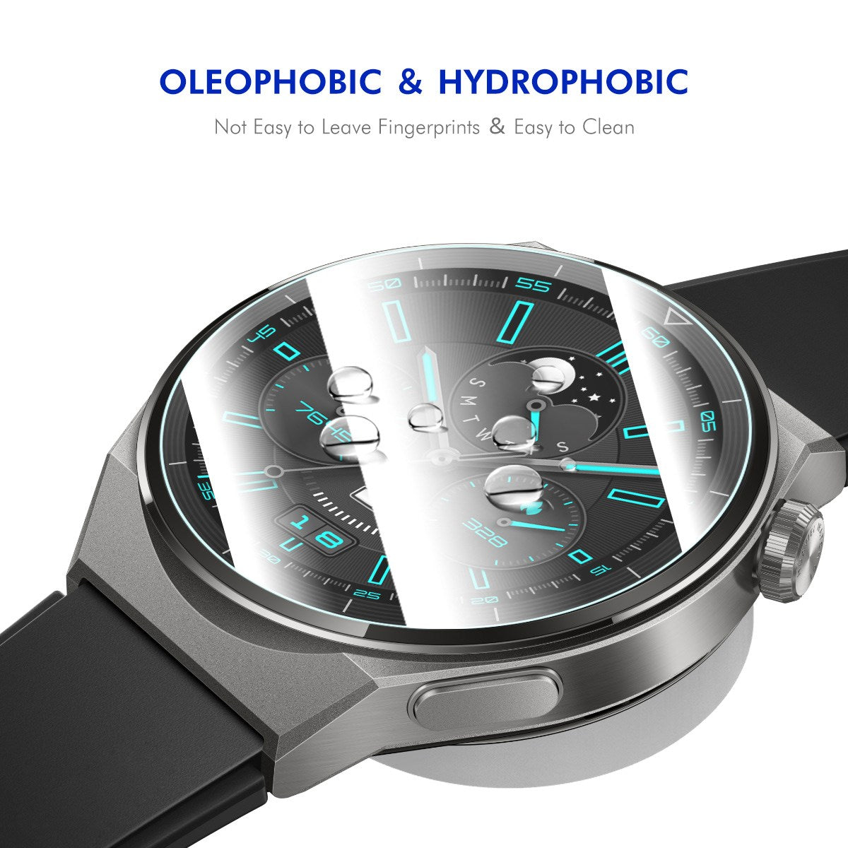 Samsung Galaxy Watch 8 (44mm) Skärmskydd i Härdat Glas - 2 St. - Genomskinlig