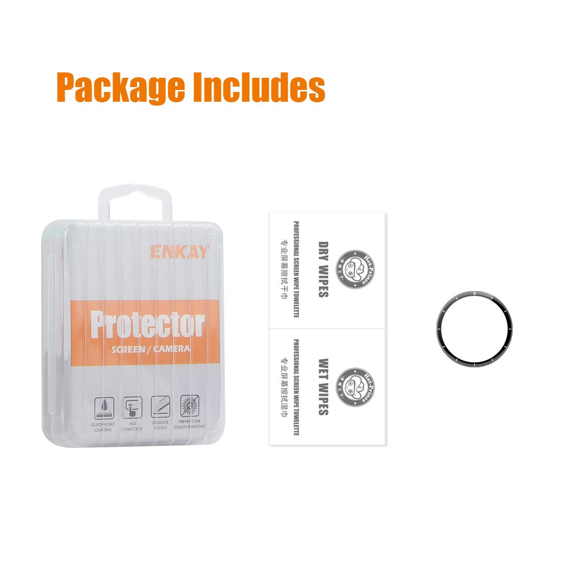 ENKAY OnePlus Watch 3 (43mm) Skärmskydd - Genomskinlig / Svart Kant