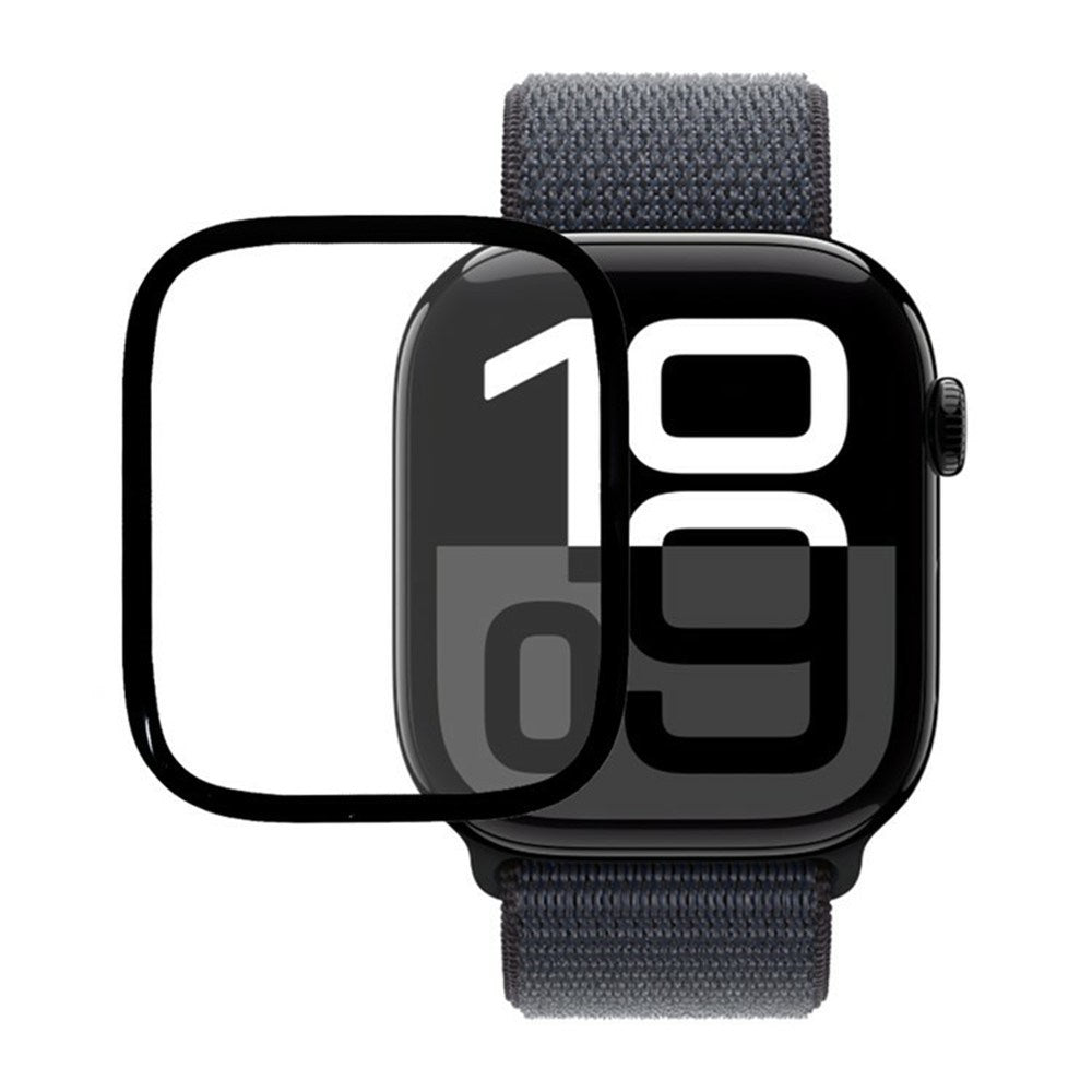 Apple Watch 12 (42mm) Full Fit Skärmskyddsfilm - Transparent / Svart
