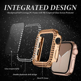 Apple Watch (38mm) Hårdplastskal m. Inbyggd skärmskydd - Rose Gold & Rhinestones