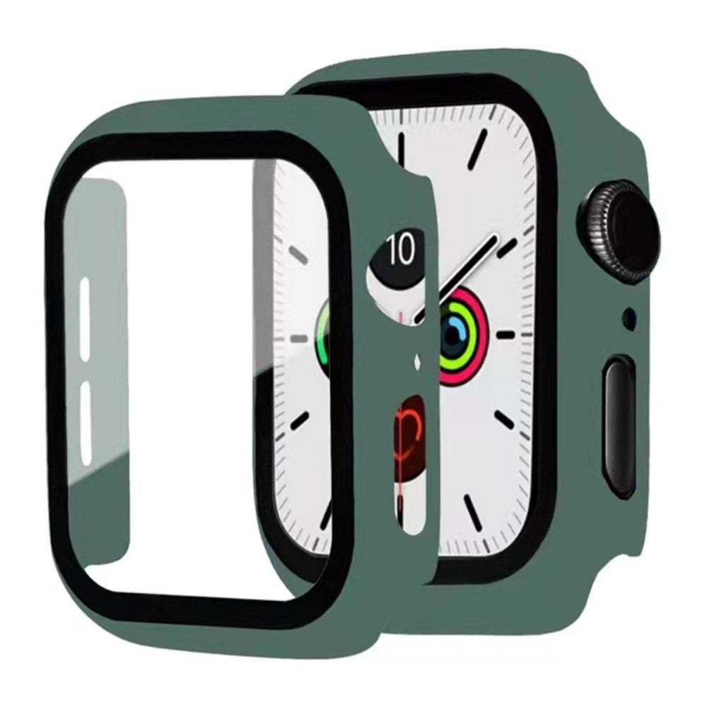 Apple Watch 7/8/9 (45mm) Skal Hårdplast med Inbyggt Skärmskydd - Grön