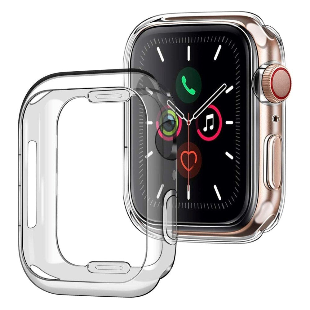 Apple Watch 7/8/9 (45mm) Skal Flexibel Plast med Inbyggt Skärmskydd - Transparent