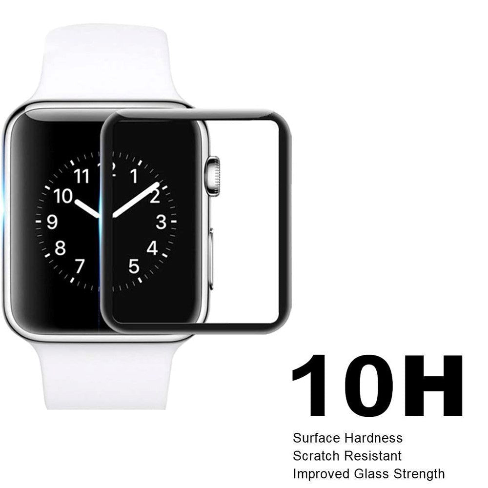 Apple Watch 7/8/9 (45mm) Skärmskydd Full Fit - Svart Kant