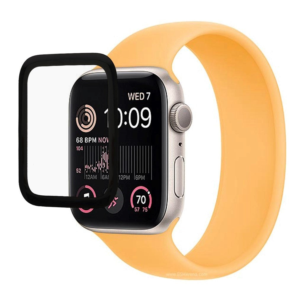 Apple Watch SE/6/5/4 (40mm) - Full-Fit - Plastskärmskydd - Genomskinlig med Svart Kant