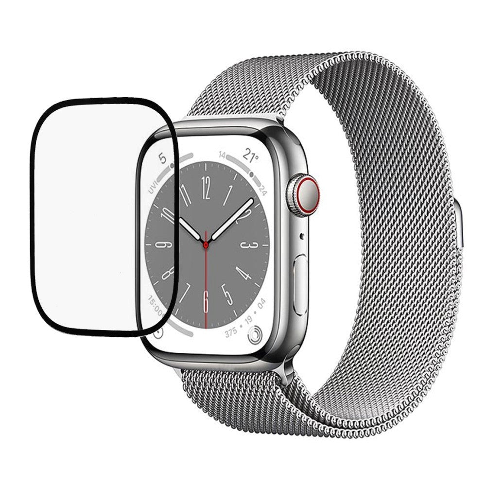 Apple Watch 9/8/7 (41mm) Härdat Glasskydd - Svart Kant