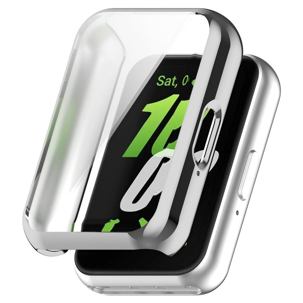 Samsung Galaxy Fit3 Plast Skal m. Inbyggt Skärmskydd - Silver