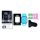 Apple Watch SE / 6 / 5 / 4 (44mm) Full Fit Skyddsfilm m. Installationsverktyg - Genomskinlig / Svart