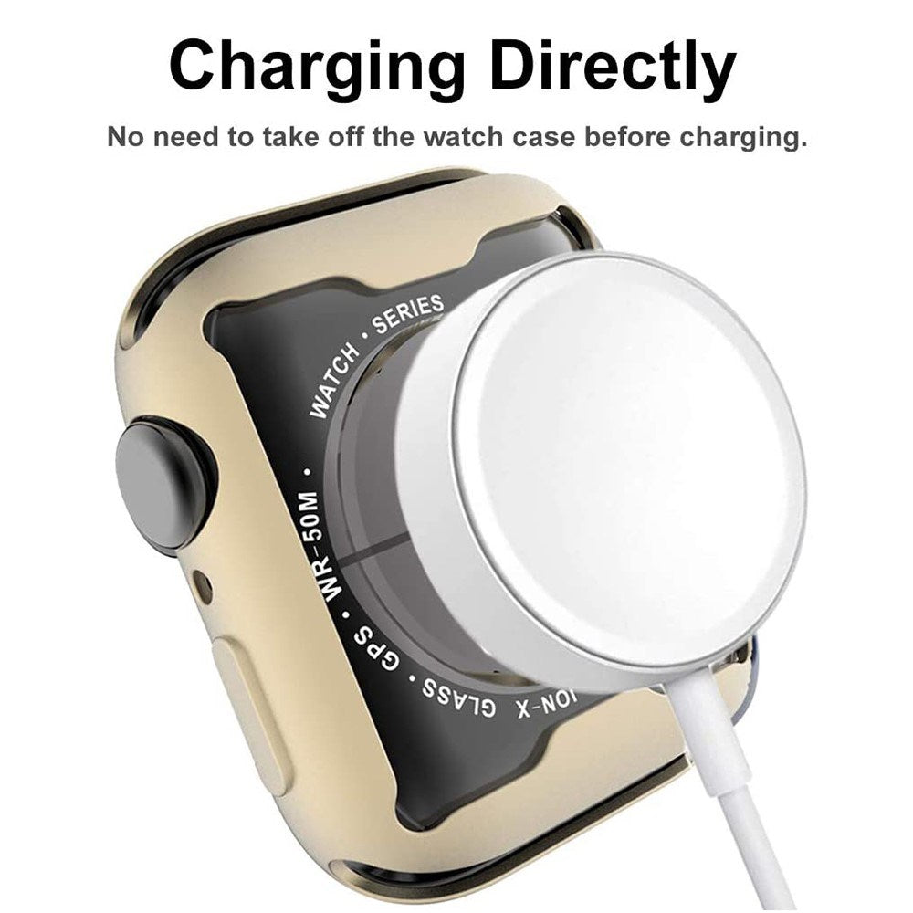 Apple Watch Ultra 3 / 2 / 1 (49mm) Flexibelt Plast Skal m. Skärmskydd - Guld