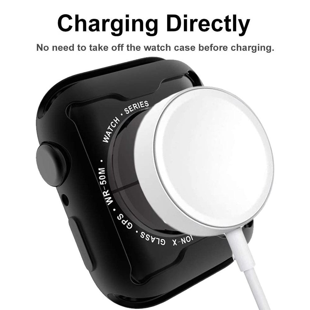 Apple Watch Ultra 3 / 2 / 1 (49mm) Flexibelt Plast Skal m. Skärmskydd - Rose Gold