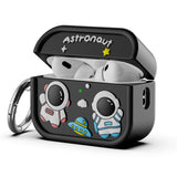 Apple AirPods Pro (2. Gen.) Silikon Skal m. Astronaut Design - Svart