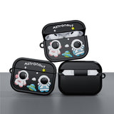 Apple AirPods Pro (2. Gen.) Silikon Skal m. Astronaut Design - Svart