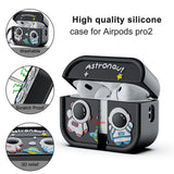 Apple AirPods Pro (2. Gen.) Silikon Skal m. Astronaut Design - Mörkblå