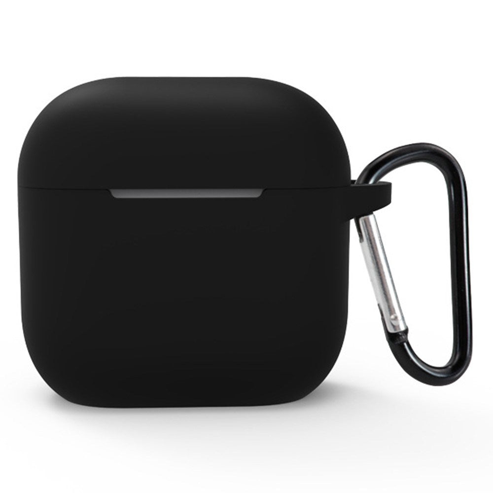 Apple AirPods (4. Gen.) Silikonskydd med Karbinhake - Svart