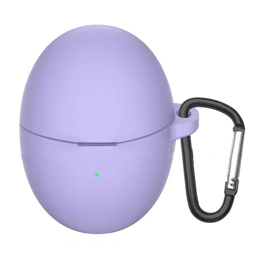Huawei FreeBuds 6 Silikonfodral med Karbinhake – Lavendel