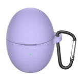 Huawei FreeBuds 6 Silikonfodral med Karbinhake – Lavendel
