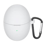 Huawei FreeBuds 6 Silikonfodral med Karbinhake – Vit