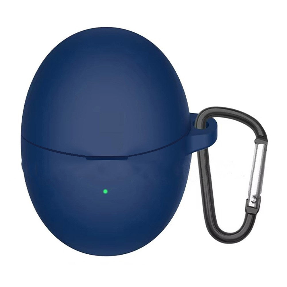Huawei FreeBuds 6 Silikonfodral med Karbinhake – Mörkblå