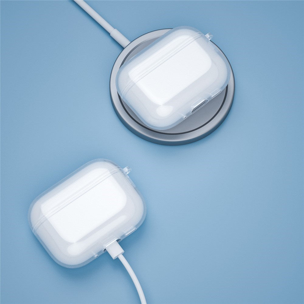 Apple AirPods Pro (3. gen.) Transparent Flexibelt Plast Skal - Genomskinlig / Svart