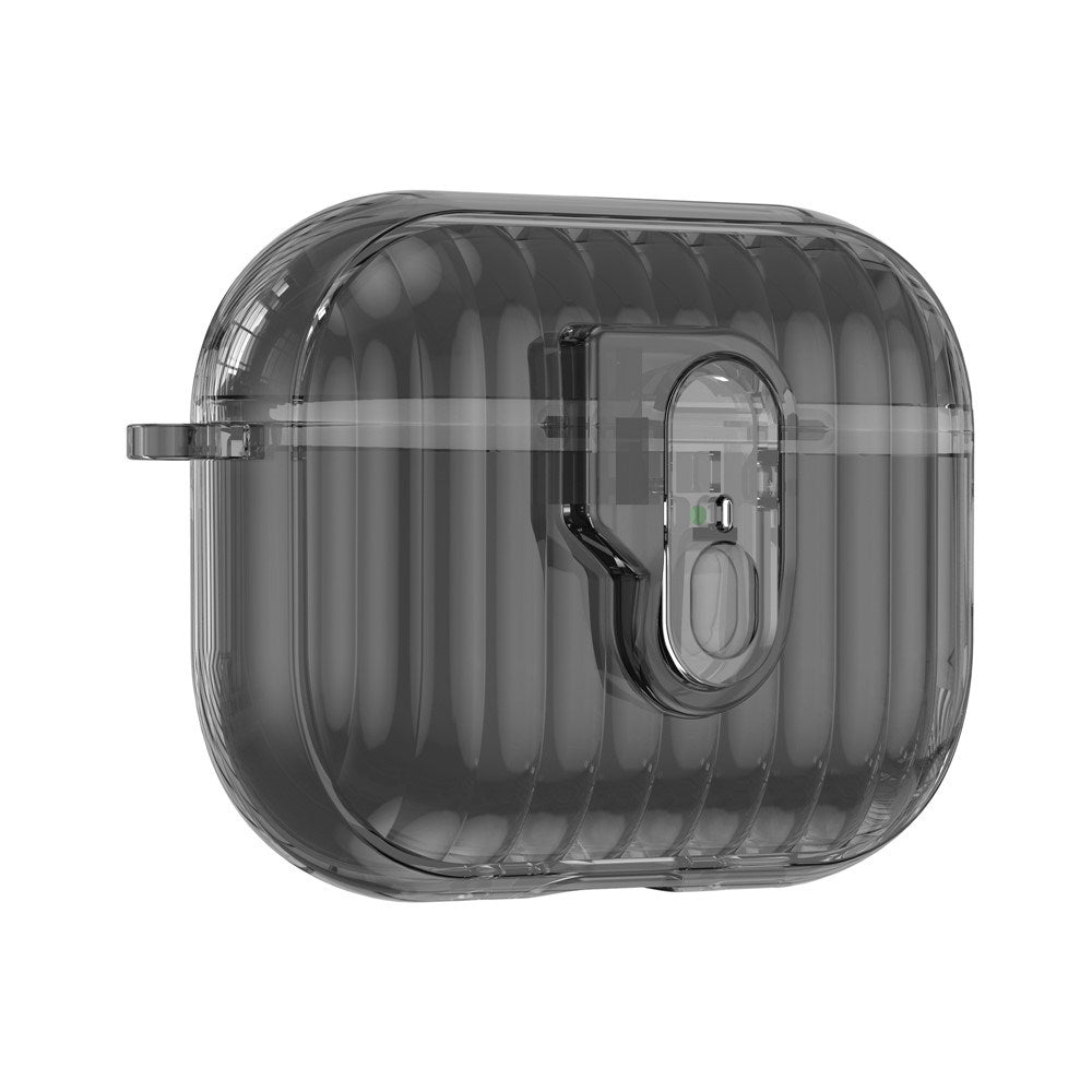 Apple AirPods Pro (3. gen.) Hybrid Plast Skal - Genomskinlig / Svart