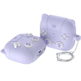 Apple AirPods Pro (3. Gen.) Silikon Katt Skal m. Gamer Design - Lila