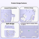 Apple AirPods Pro (3. Gen.) Silikon Katt Skal m. Gamer Design - Rosa
