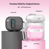 Apple AirPods Pro (3. gen.) Hybrid Plast Skal m. Karabinhake - Genomskinlig Glitter