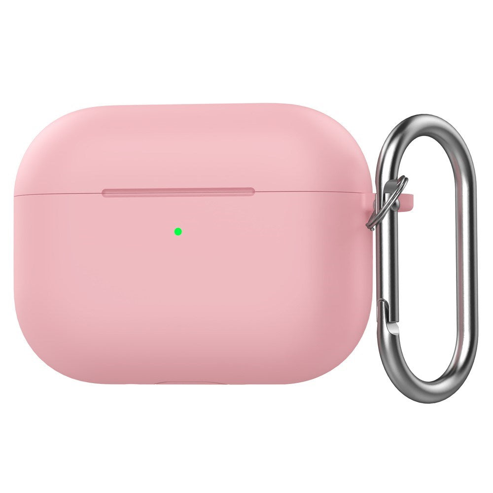 Apple AirPods Pro (3. gen.) Silikon Skal - Karabinhake - Rosa