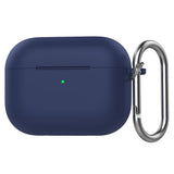 Apple AirPods Pro (3. gen.) Silikon Skal - Karabinhake - Mörkblå