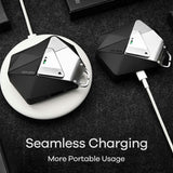 Apple AirPods Pro (3. Gen.) AULUMU Geometrisk Plast Skal m. Rem - Svart
