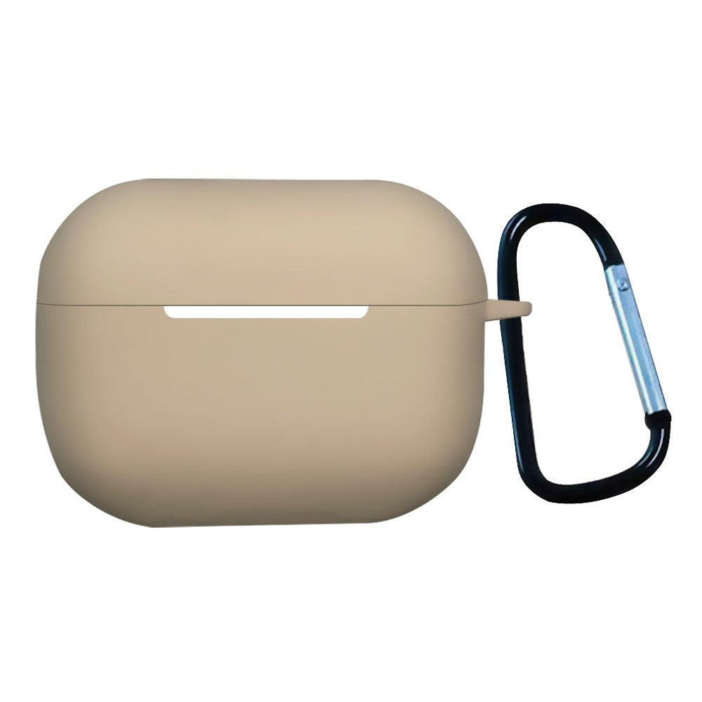 Apple Airpods Pro 2. Generation (2022) Silikonskydd m. Karabinhage - Beige