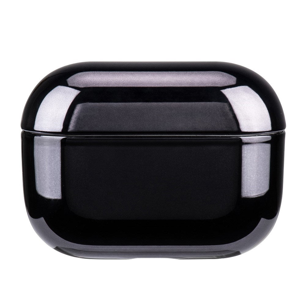 Apple AirPods Pro (2. Gen) Hårt Plast Fodral med Metallisk Yta - Svart
