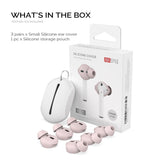 Apple AirPods (1. & 2. Gen.) Öronsnäckor 3-Pack med Förvaringsfodral – Storlek S – Rosa