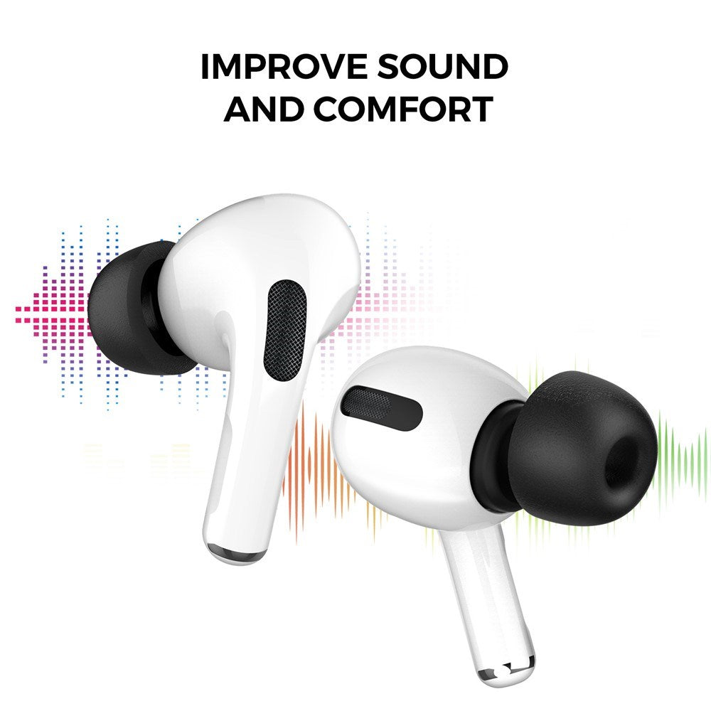 AirPods Pro (1. & 2. Gen.) AHASTYLE WG28 Memory Foam Öronproppar - Stl. S - Svart