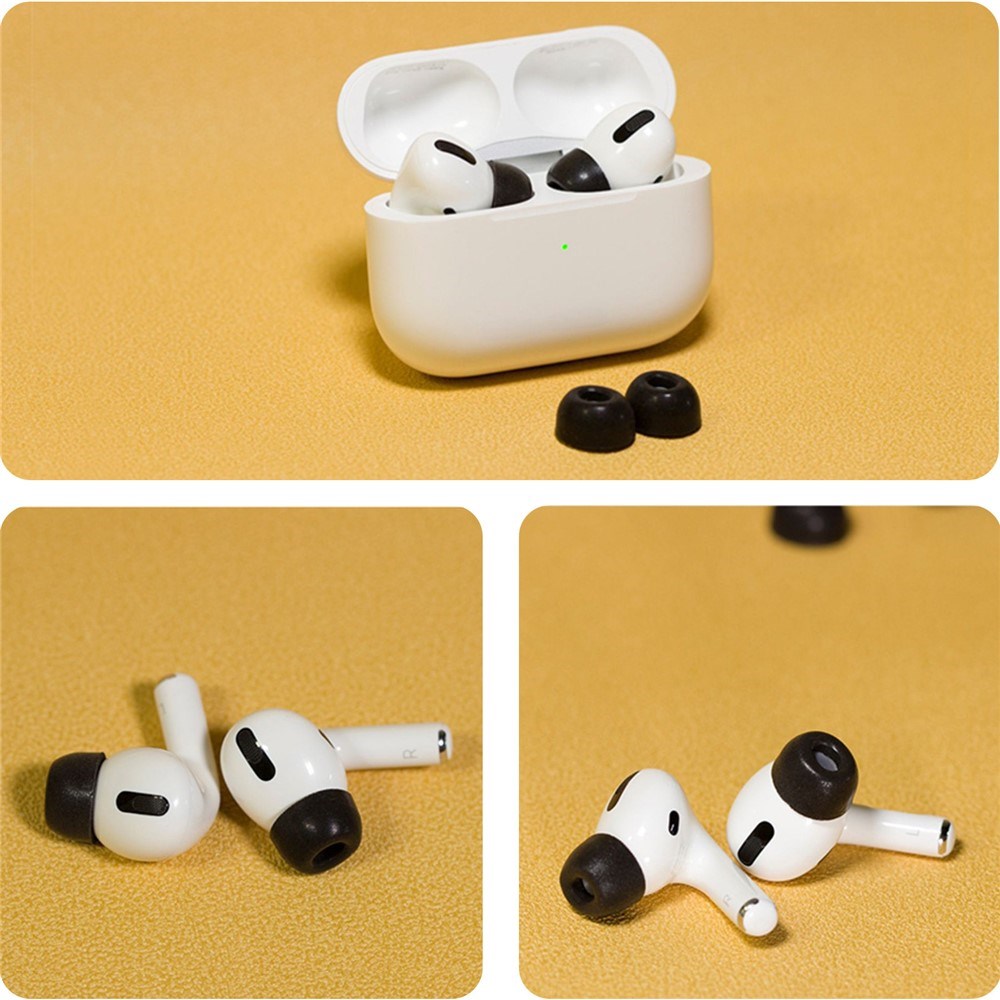 AirPods Pro (1:a & 2:a Gen.) AHASTYLE Memory Foam Öronproppar – S / M / L – Svart