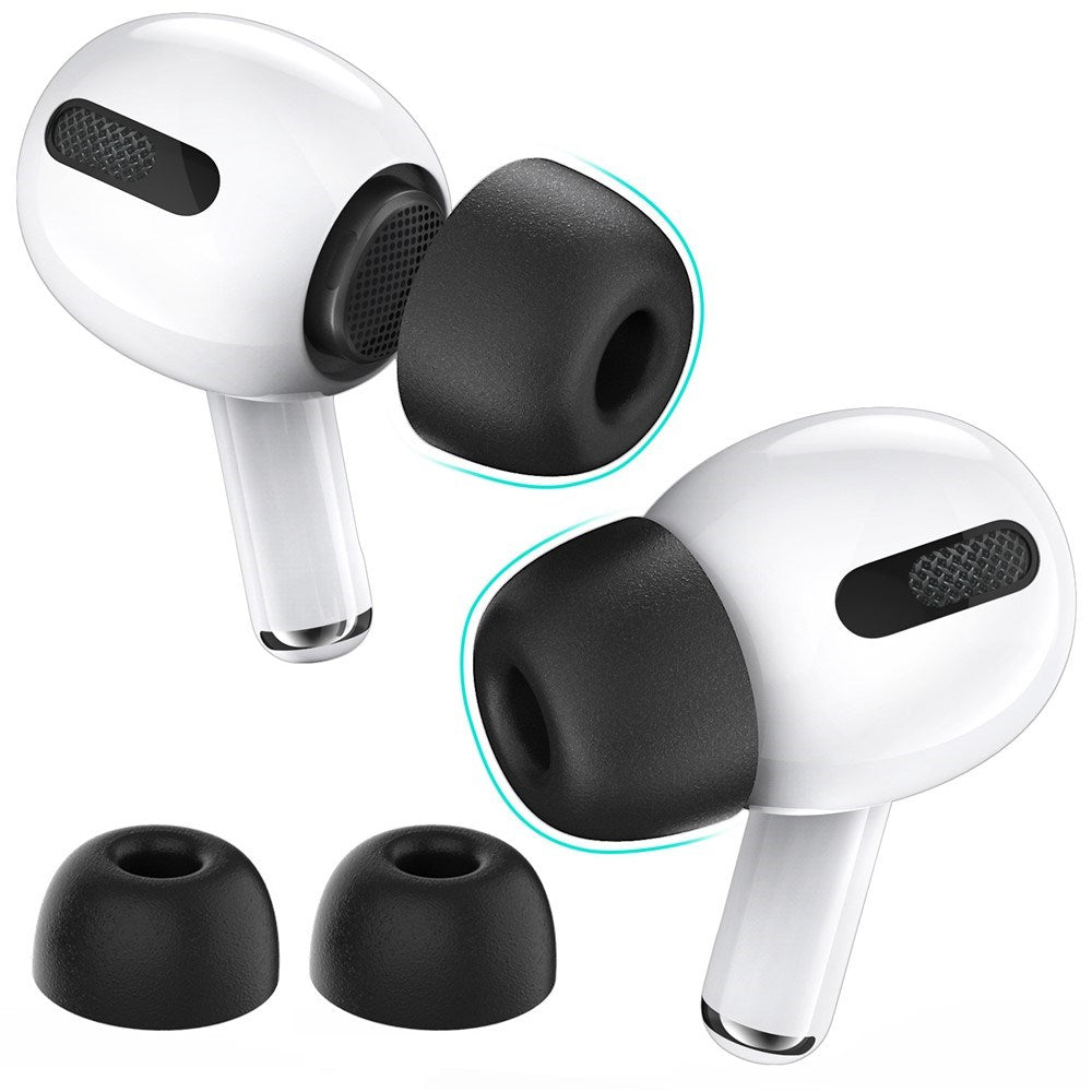 AirPods Pro (1. & 2. Gen.) AHASTYLE WG28 Memory Foam Öronproppar - Stl. L - Svart
