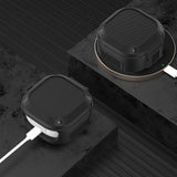 Samsung Galaxy Buds2 / Buds2 Pro / Buds Pro / Buds Live Hybrid Plast Skal m. Karbinhake - Svart / Röd