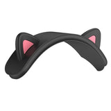 Airpods Max Headset Cat Ears Silikonskydd - Svart / Rosa