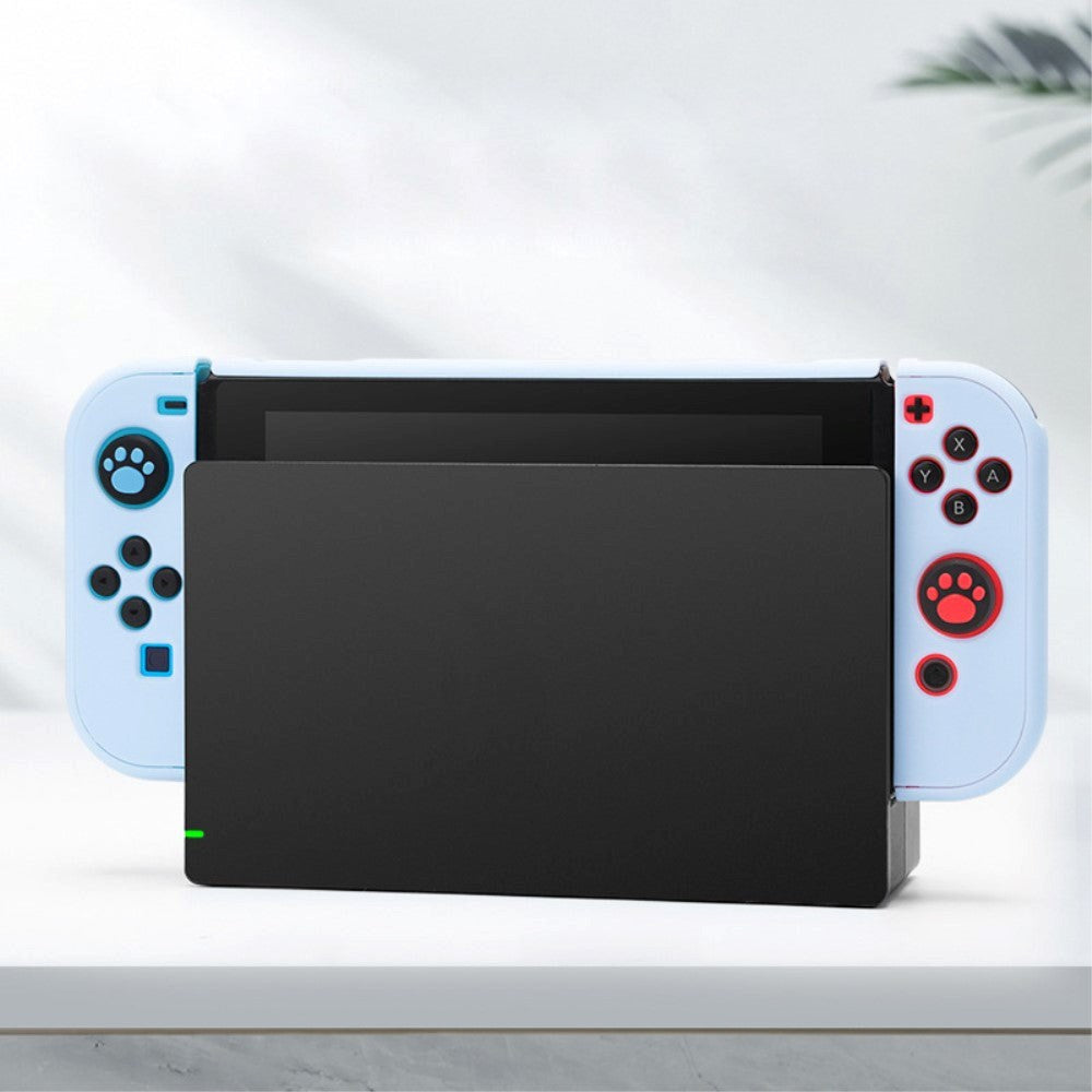 Nintendo Switch / OLED Controller & Console Silikon Skal Set - Blå