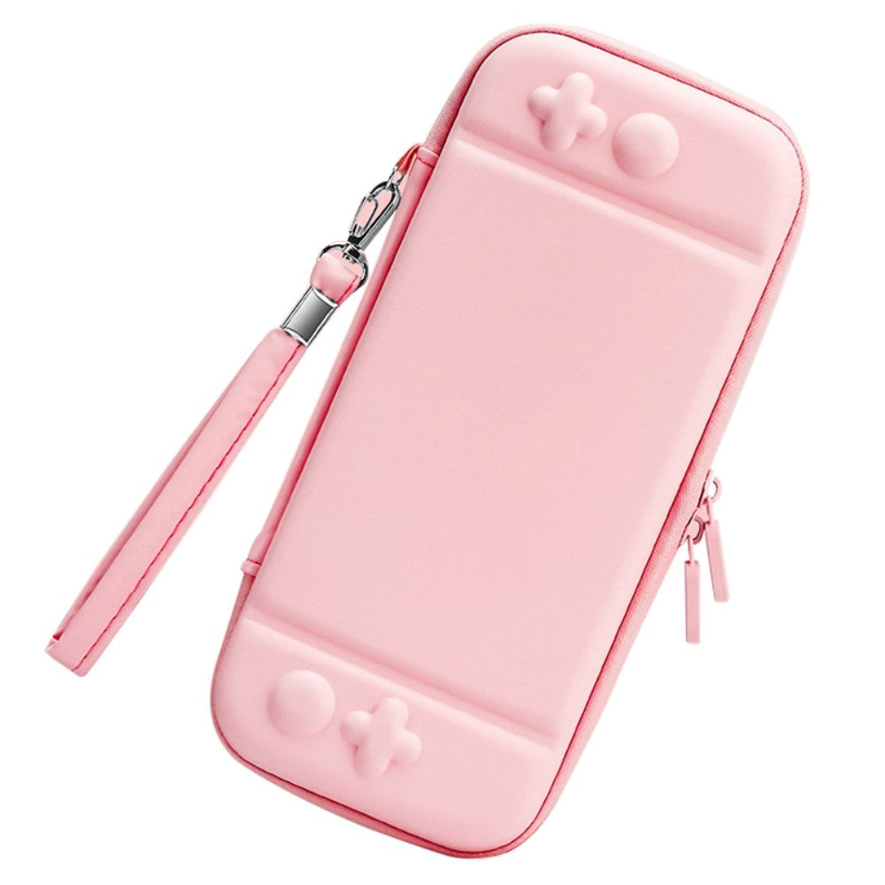 Nintendo Switch / Switch OLED Förvaringsfodral med Dragkedja - Rosa