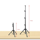 Tripod Telefonstativ i metall m. 360 ° rotation och väska - Svart