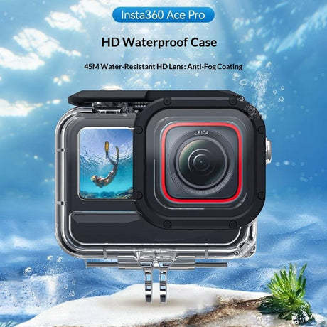 TELESIN Insta360 Ace Pro 2 Vattentätt Fodral med Fuktskyddsfilter - Genomskinlig