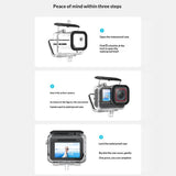 TELESIN Insta360 Ace Pro 2 Vattentätt Fodral med Fuktskyddsfilter - Genomskinlig