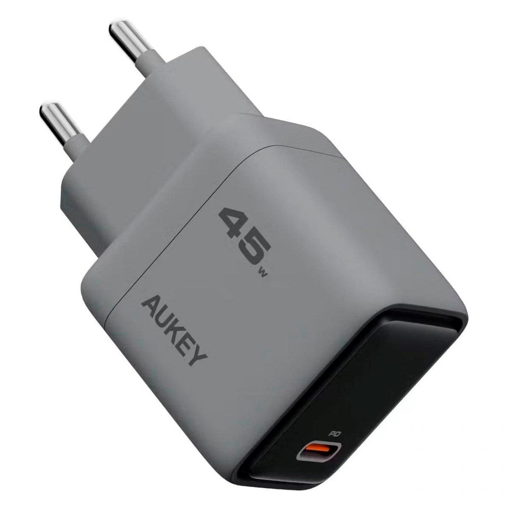 Aukey 45W Väggladdare m. 1x USB-C - Grå