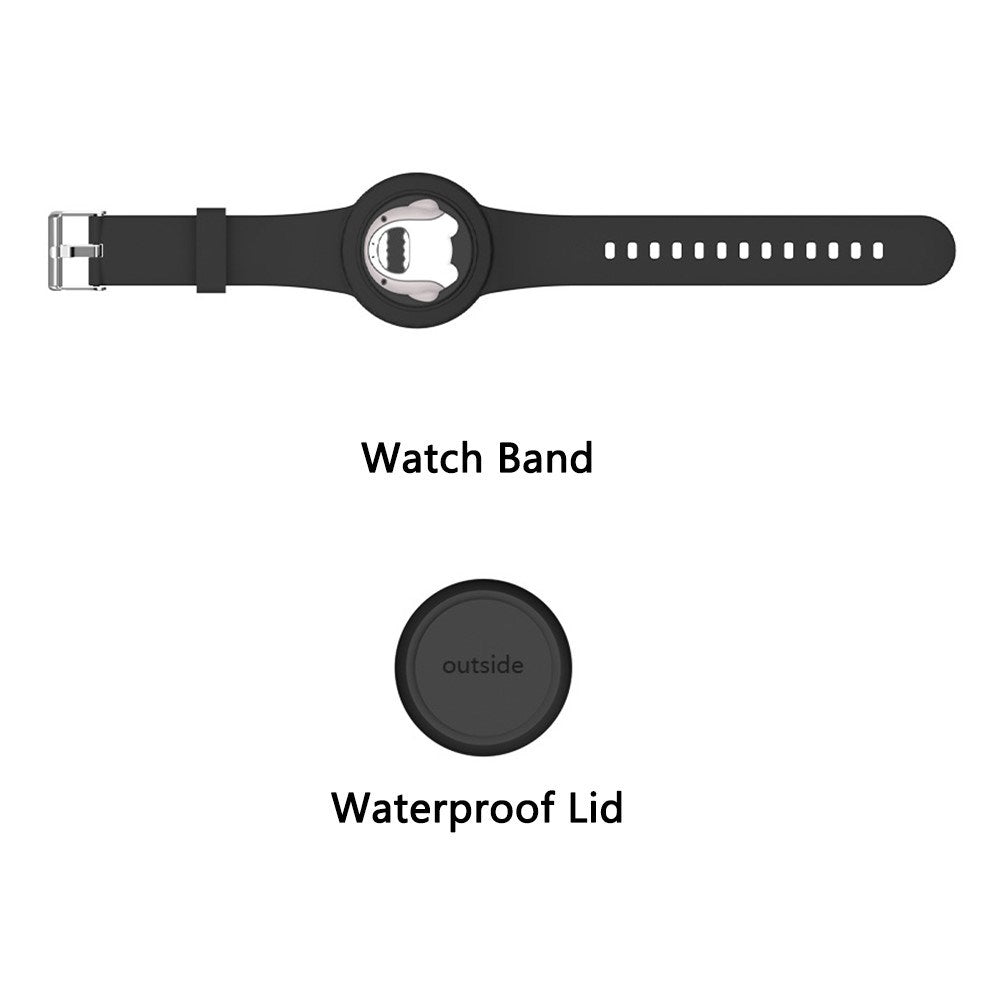 Apple AirTag 1. & 2. Gen. Silikonarmband med 3D-Design – Gul / Ananas