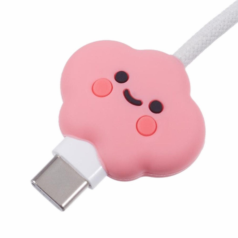 USB-C Kabelskydd - Rosa Moln