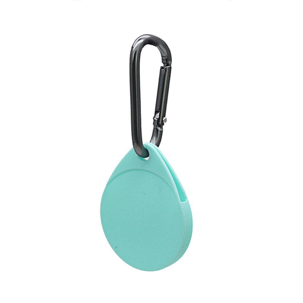 AirTag Silicone Case m. Carabiner - Mint Green