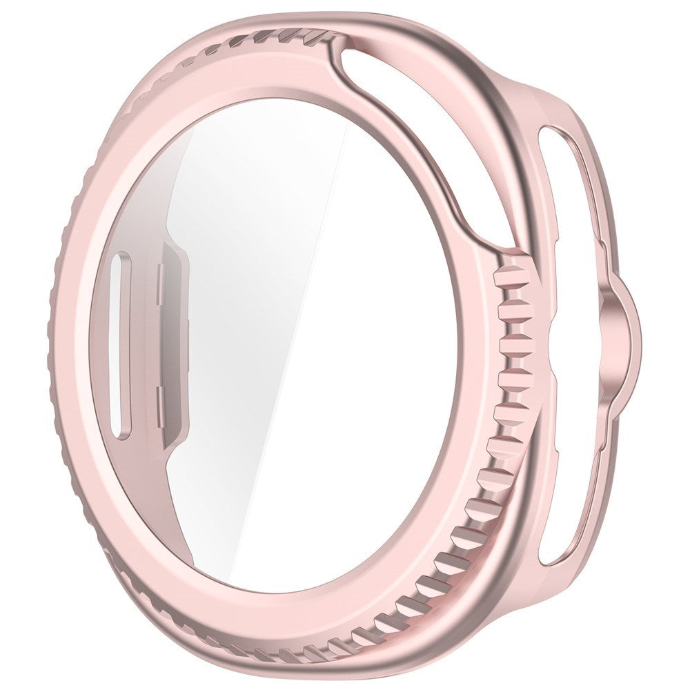 Samsung Galaxy Watch 8 Classic (46mm) Hårt Plast Fodral med Inbyggt Skärmskydd - Rosa