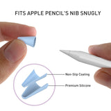 Apple Pencil 1st & 2nd Gen Pen Tip Cover - 8 Stycken - Blå / Svart / Grå / Vit