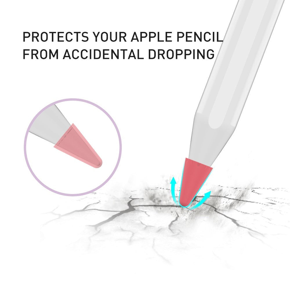 Apple Pencil 1st & 2nd Gen Pen Tip Cover - 8 Stycken - Lila / Grön / Röd / Orange